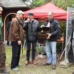 Gemeinsame Eröffnung (von links): Tierparkleiterin Claudia Terwort, Prof. Klaus Eulenberger, Vorsitzender Förderverein, Ralf Bäßler, Unternehmer Ingo Weise und Oberbürgermeister Gerd Härtig